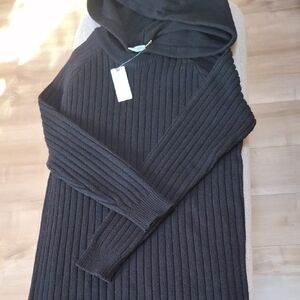 Anthropologie Black Long Sleeve Dress Pit To Bottom 28 Inches